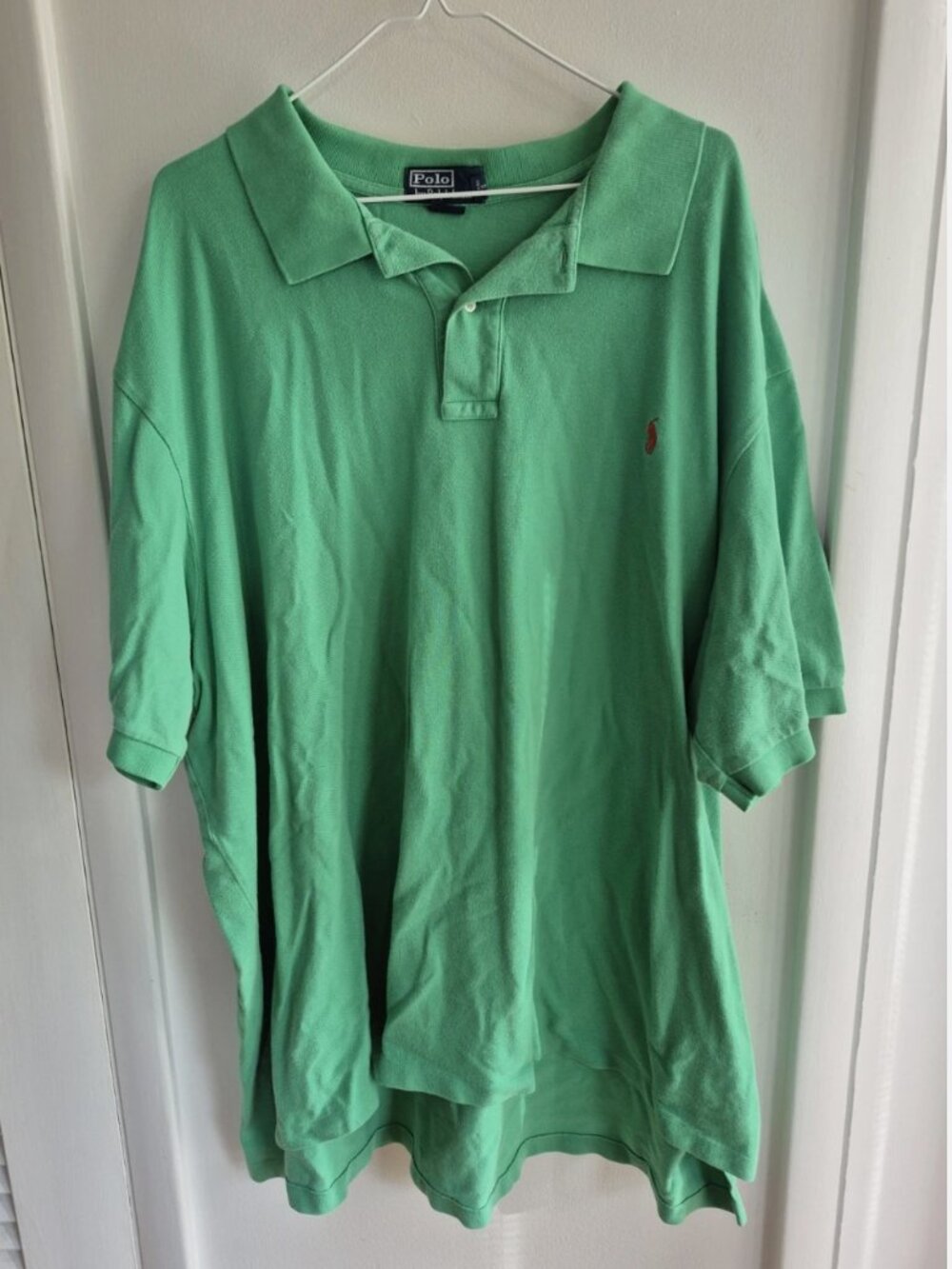 Mens Polo Ralph Lauren Polo Shirt Size 4XB 4XL BIG Gree Golf Short Sleeve Casual